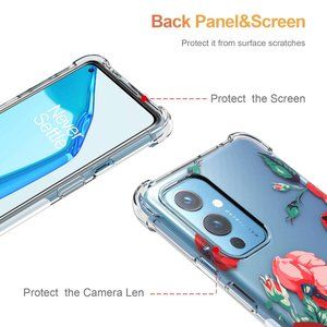 Floral Case Compatible with OnePlus 9 Shockproof Protective Cover Flower Pattern